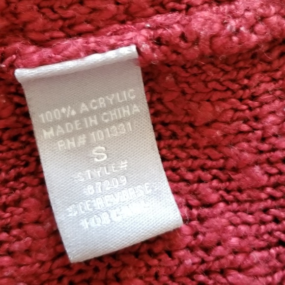 Charlotte Russe Maroon  Long Sleeves Sweater - Picture 6 of 7